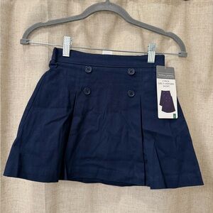 Girls Navy Double-Breasted Uniform Skirt 2 Piece